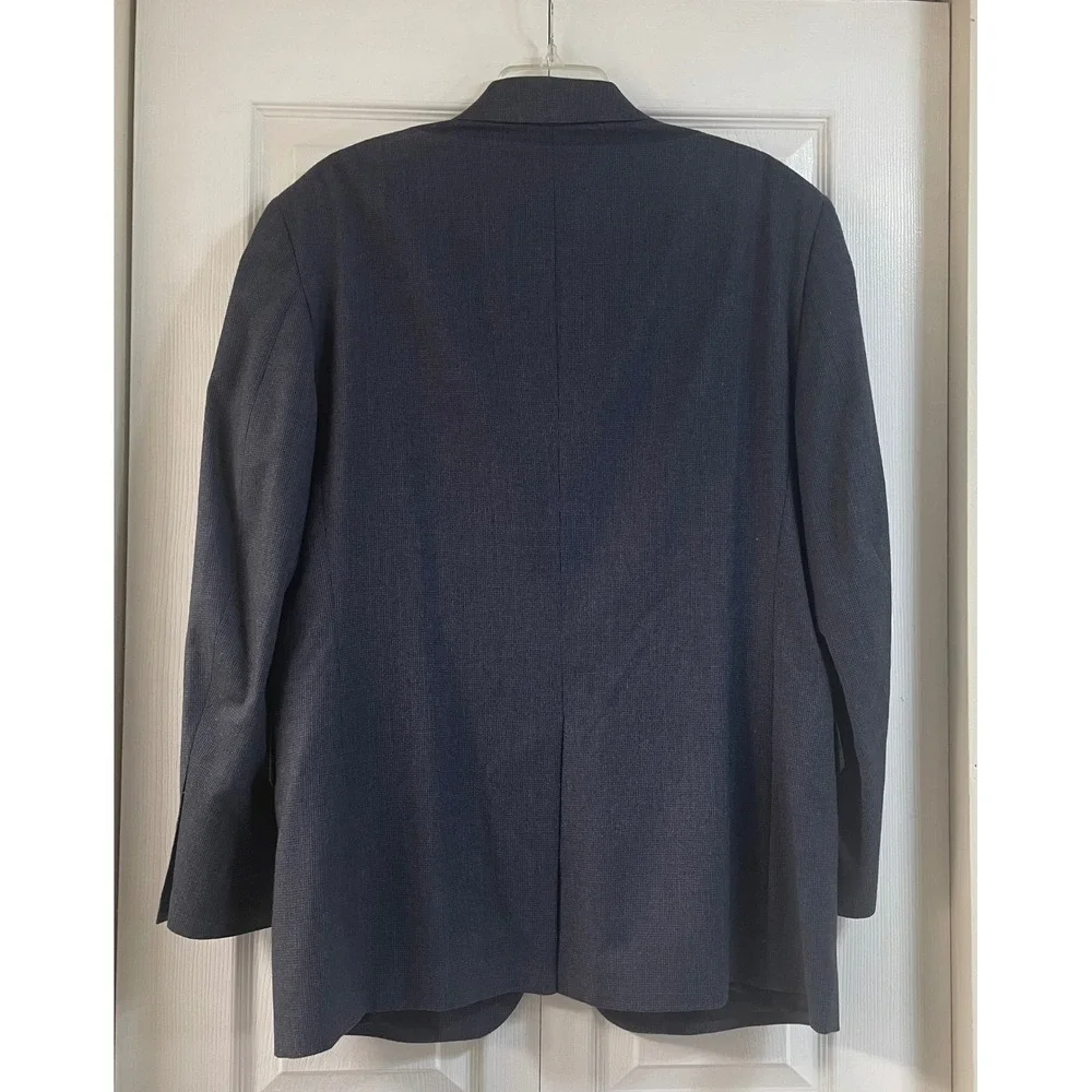 Jos. A‎ Bank Men's Dark Navy Black Wool Blend Sport Coat Blazer Suit Jacket 42R